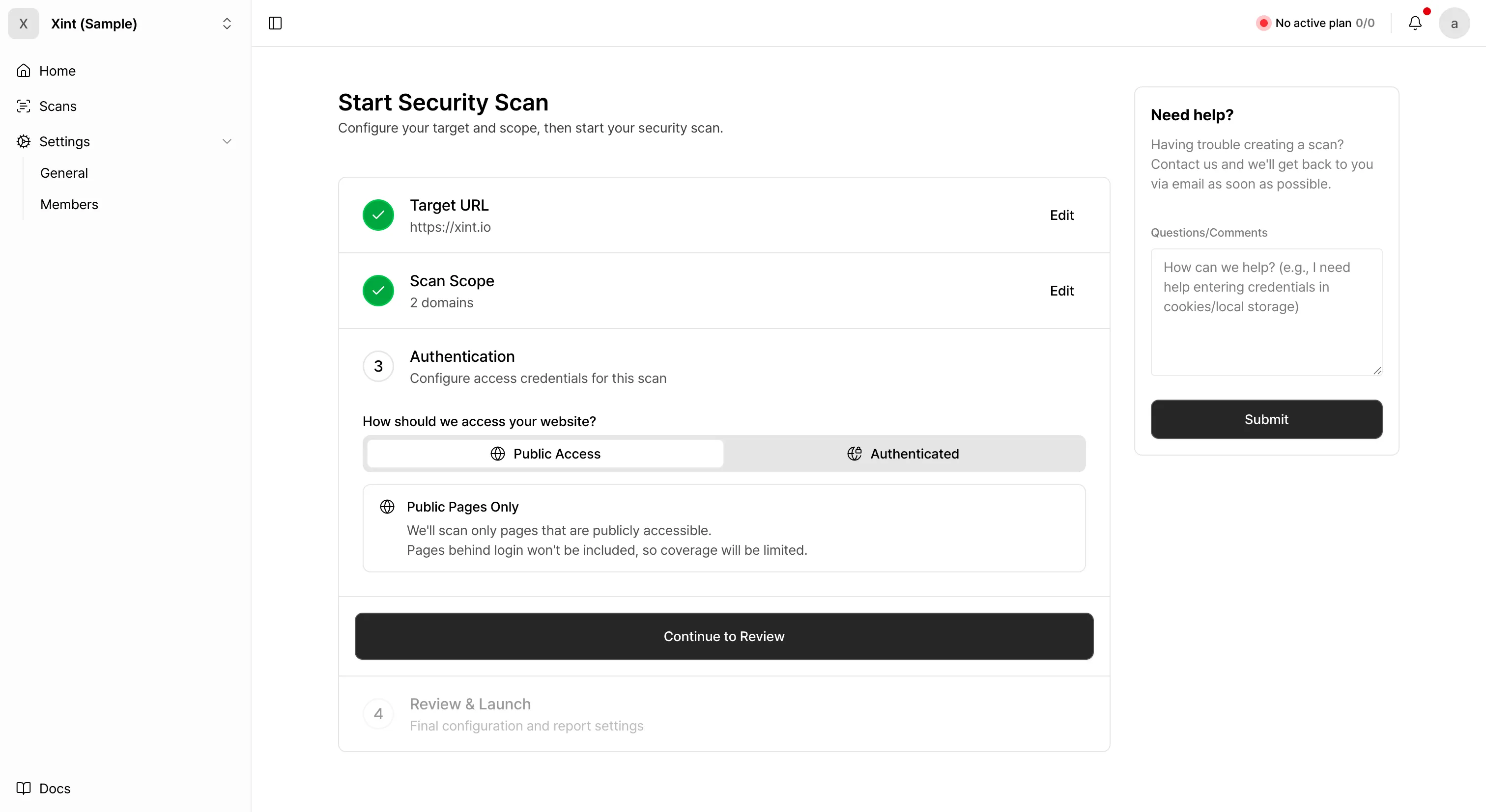 Credentials - Public Pages