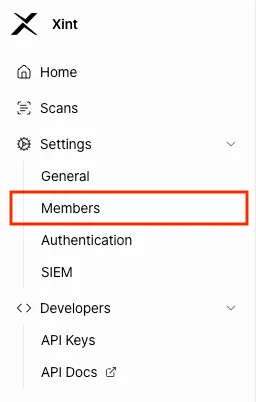 Screenshot for member management menu
